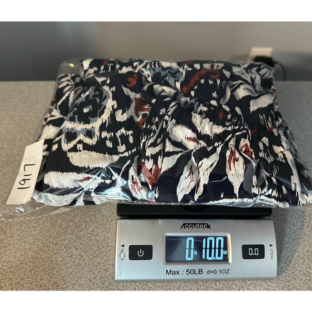 Lucky Brand NWOT Sz M Paisley Floral Midi Dress Beaded Rope Belt Boho Ruffle - Picture 10 of 10
